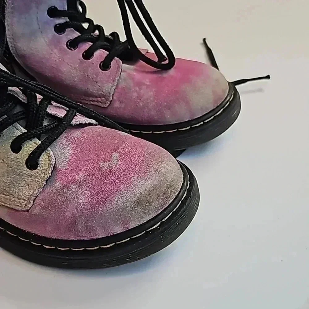 Dr. Martens girls tie dye suede boots size 2